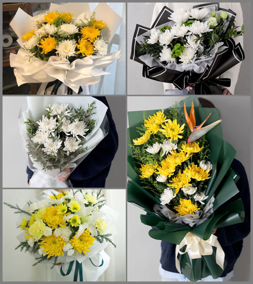 广西百色隆林县者浪乡白事花束代送